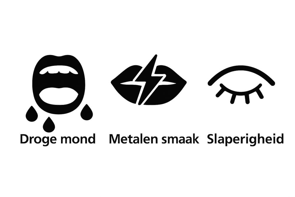 zopiclon bijwerkingen droge mond metalen smaak slaperig