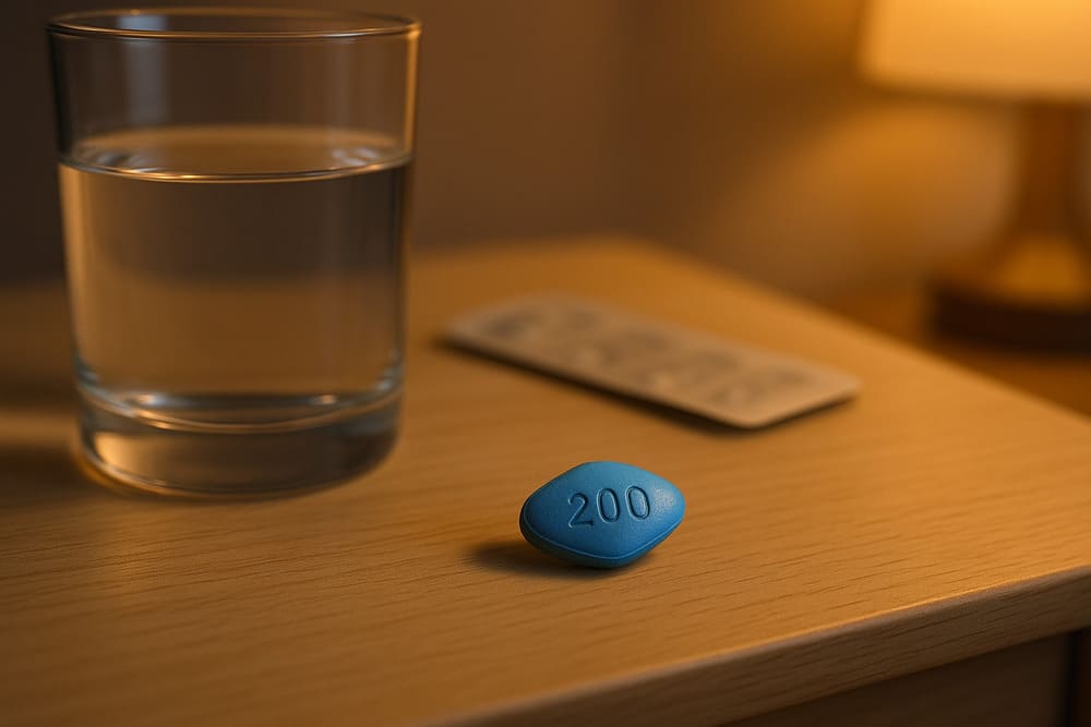 1. Wat is Cenforce 200?
deze pilbehoort tot de groep van PDE5-remmers (fosfodiesterase type 5-inhibitoren). Het werkzame bestanddeel is sildenafil, hetzelfde als in dure merknamen, maar dan in generieke vorm. Door het enzym PDE5 te blokkeren:
1.	👉 Ontspant het de spieren in de zwellichamen van de penis
2.	👉 Verbetert het de doorbloeding bij seksuele stimulatie
3.	👉 Kom je sneller en steviger in erectie dan zonder medicatie
dit middel wordt vaak ingezet bij erectiestoornissen of als tijdelijke boost voor mannen die af en toe extra ondersteuning willen. De “200” verwijst naar de sterkte: dit is een hogere dosis sildenafil (200 mg) dan de veelgebruikte 50 mg of 100 mg. Daardoor kan het effect krachtiger én langduriger zijn, al neemt ook de kans op bijwerkingen toe.
ℹ️ Tip: check goed of jouw persoonlijke gezondheids¬profiel (hart-, bloeddrukproblemen) het toelaat om een hoge dosis sildenafil te gebruiken.
2. Hoe snel werkt het?
Veel mannen willen weten wanneer ze resultaat kunnen verwachten. Over het algemeen geldt het volgende tijdschema:
1.	Inname
o	Neem de pil circa 60 minuten vóór seksuele activiteit in met een glas water
o	Bij een vette maaltijd kan de opname 30–60 minuten vertragen
2.	Aanvang van werking
o	Meestal merk je binnen 30–60 minuten een krachtige erectie, mits er seksuele prikkeling is
o	Sommige ervaren al effect na 20 minuten
3.	Duur van effect
o	Tot wel 6–8 uur actieve ondersteuning
o	Na 8–12 uur neemt de bloedspiegel geleidelijk af en vervaagt het effect
❌ Negatief punt: een maaltijd met veel vet (kaas, vlees, patat) kan de inslaaptijd uitstellen. Wil je snel resultaat, neem Cenforce 200 dan op een lege maag of lichte snack.
3. Dosering
Omdat Cenforce 200 een hoge dosis sildenafil bevat, is het belangrijk om voorzichtig te doseren. Hieronder een richtlijn, maar luister goed naar je eigen lichaam:
Doelgroep	Aanbevolen dosering
Beginners / milde erectieproblemen	Start met 50 mg of 100 mg Bouw eventueel op naar 200 mg
Ervaren gebruikers / ernstige problemen	200 mg één keer per dag (max. 1 tablet) 
Niet vaker dan 1× per 24 uur
Ouderen (≥ 65 jaar) of lever-/nierpatiënten	Begin op 50 mg. 
Verhoog pas als je lichaam het in normale gezondheid goed verdraagt.
1.	Eerste keer
o	Neem liever een lagere sterkte (Cenforce 100) om de werking én bijwerkingen te testen
o	Als 100 mg onvoldoende is, schakel dan over op 200 mg voor krachtiger effect
2.	Onderhoud of incidenteel gebruik
o	Maximaal 1× per dag, ongeacht ernstige vorm
o	Niet tegelijkertijd combineren met andere erectiemedicatie
3.	Aanvullend advies
o	‼️ Houd minimaal 24 uur tussen twee doses
o	‼️ Sla niet vaker over dan 1 pil in 2 dagen om tolerantie te voorkomen
✅ Tip: houd een eenvoudig dagboek bij: noteer datum, dosering en effect. Zo ontdek je hoeveel Cenforce voor jou nodig is zonder onnodig te overdrijven.
4. Bijwerkingen
Elke werkzaamheid komt met mogelijke neveneffecten. De meeste bijwerkingen zijn klinisch mild tot matig en verdwijnen vanzelf binnen enkele uren.
4.1 Veelvoorkomende bijwerkingen (≥ 10 %)
•	✔️ Hoofdpijn: vaak mild, goed te behandelen met paracetamol
•	✔️ Roodheid van gezicht of nek (flushing)
•	✔️ Maag- of darmklachten: indigestie, opgeblazen gevoel
•	✔️ Neusverstopping of loopneus
•	✔️ Duizeligheid
4.2 Minder vaak (1 %–10 %)
•	🔹 Spierpijn of rugpijn
•	🔹 Visusveranderingen: kleuren blauwer zien
•	🔹 Wazig zien of lichtverblinding bij fel licht
•	🔹 Hartkloppingen of licht verhoogde hartslag
•	🔹 Gevoelloosheid of tintelingen in handen/voeten
4.3 Zeldzame of ernstige bijwerkingen (< 1 %)
•	⚠️ Priapisme: aanhoudende erectie > 4 uur (noodgeval)
•	⚠️ Plotseling gezichtsverlies in één of beide ogen (stop direct)
•	⚠️ Plotseling gehoorverlies, soms met oorsuizen
•	⚠️ Ernstige allergische reacties: jeuk, netelroos, ademhalingsmoeilijkheid
•	⚠️ Bloeddrukdaling: met name in combinatie met bepaalde hart- of bloeddrukmiddelen
❌ Belangrijk om te weten: combineer nooit Cenforce 200 met nitraten (bij angina pectoris) of NO-donoren (zoals amyl nitriet). Dat kan gevaarlijk lage bloeddruk veroorzaken.
5. Ervaringen
Wat zeggen andere gebruikers over dit middel?
•	⭐️ Sneller effect: veel mannen merken binnen 30 minuten dat ze steviger worden.
•	⭐️ Lang aanhoudende erectie: gemiddeld 6–8 uur, ideaal voor spontane intimiteit.
•	⭐️ Ontspan je zorgen: door krachtiger en langduriger effect voel je minder prestatiedruk.
•	⚠️ Misselijkheid of hoofdpijn: bij sommigen traden deze klachten op, vooral bij 200 mg.
•	⚠️ Prijs-kwaliteit: sommige bestellen online vanwege aantrekkelijke prijzen, maar let op echtheid: er circuleren namaakmiddelen.
✅ Tipp: Ieder lichaam reageert anders; wat voor de één werkt, hoeft voor jou niet ideaal te zijn.
6. Cenforce 200 voor vrouwen
Hoewel deze pil niet officieel is goedgekeurd voor vrouwen, gebruiken sommige vrouwen het “off-label” om doorbloedingsproblemen in de vagina of clitoris te verbeteren. Er zijn anekdotische rapporten:
•	✔️ Verbeterde doorbloeding: kan bij sommige vrouwen leiden tot meer gevoeligheid en verlichting van bepaalde seksuele disfuncties.
•	✔️ Vaak lage dosis: vrouwen kiezen meestal 25 mg of 50 mg sildenafil, niet direct 200 mg.
•	⚠️ Let op bijwerkingen: vrouwen ervaren vaak dezelfde bijwerkingen—hoofdpijn, blozen en maagklachten.
❌ Belangrijk: onderzoek voor vrouwen is beperkt. Gebruik Cenforce 200 niet zonder goede informatie en overleg, want doseringen en veiligheid zijn minder goed gedocumenteerd.

7. Cenforce 200 en alcohol
Combinerende effecten tussen dit middle en alcohol:
•	❌ Verhoogde kans op duizeligheid: beide kunnen je bloeddruk verlagen, wat kan leiden tot flauwvallen of beroertes.
•	❌ Verminderde effectiviteit: alcohol verdunt de bloedbaan, waardoor de bloedspiegel van sildenafil mogelijk minder snel piekt.
•	❌ Meer bijwerkingen: hoofdpijn, blozen en maagklachten worden intensiever als je drinkt.
➡️ Tip: wil je toch een biertje, beperk dan tot 1 glas alcohol en neem Cenforce 200 niet kort voor of tijdens het drinken. Zo minimaliseer je ongewenste neveneffecten.

8. Cenforce 200 vs Cobra 120
Een veelgehoorde vergelijking is Cenforce 200 tegen “Cobra 120” (een variant met 120 mg sildenafil). Onderstaande tabel vat de belangrijkste verschillen samen:
Kenmerk	Cenforce 200	Cobra 120
Werkzame stof	Sildenafil 200 mg	Sildenafil 120 mg
Aanvang werking	30–60 minuten	30–60 minuten
Duur effect	6–8 uur	4–6 uur
Bijwerkingen	Meer kans door hoge dosis (hoofd¬pijn, misselijkheid)	Iets milder, maar vergelijkbaar (hoofdpijn, blozen)
Prijs	Over het algemeen iets hoger door hogere sterkte	Kleiner prijskaartje, laagdrempeliger
Geschiktheid	Voor mannen met ernstigere erectieproblemen of hoge tolerantiedrempel	Voor mannen die baat hebben bij een sterke, maar niet maximale dosis
•	✅ Kies Cenforce 200 als jongere of gezondere man met sterke erectiestoornissen of als eerdere lagere doseringen niet werken.
•	✅ Kies Cobra 120 als je behoefte hebt aan krachtig sildenafil, maar niet meteen zegt “maximale dosis” en minder bijwerkingen wilt.
________________________________________
9. Conclusie
Voor mannen die op zoek zijn naar een krachtigere optie om erectieproblemen aan te pakken, kan Cenforce 200 een uitkomst bieden. Dankzij de hoge 200 mg sildenafil-dosering werkt het doorgaans sneller en langer dan varianten van 50 mg of 100 mg. Wel neemt de kans op bijwerkingen—zoals hoofdpijn, misselijkheid en blozen—toe. Door doseringen voorzichtig te testen (bijv. eerst 100 mg, dan 200 mg) en verhogingen alleen met minimaal 24 uur tussen in te voeren, houd je risico’s beheersbaar. Vrouwen kunnen in sommige gevallen ook baat hebben bij lagere doseringen, maar onderzoek is beperkt. Alcohol beveelt men af in combinatie met dit middle vanwege risico op duizeligheid en verminderde effectiviteit. Vergelijk je opties, zoals Cobra 120, om te bepalen welke dosis past bij jouw situatie. Wat telt is een veilige, effectieve keuze, zodat je met vertrouwen kunt genieten van intieme momenten zonder prestatiedruk.
