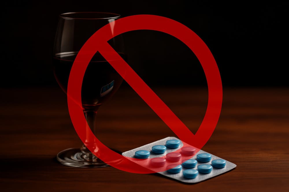 Alcohol vermindert werking Cobra 120 en verhoogt risico