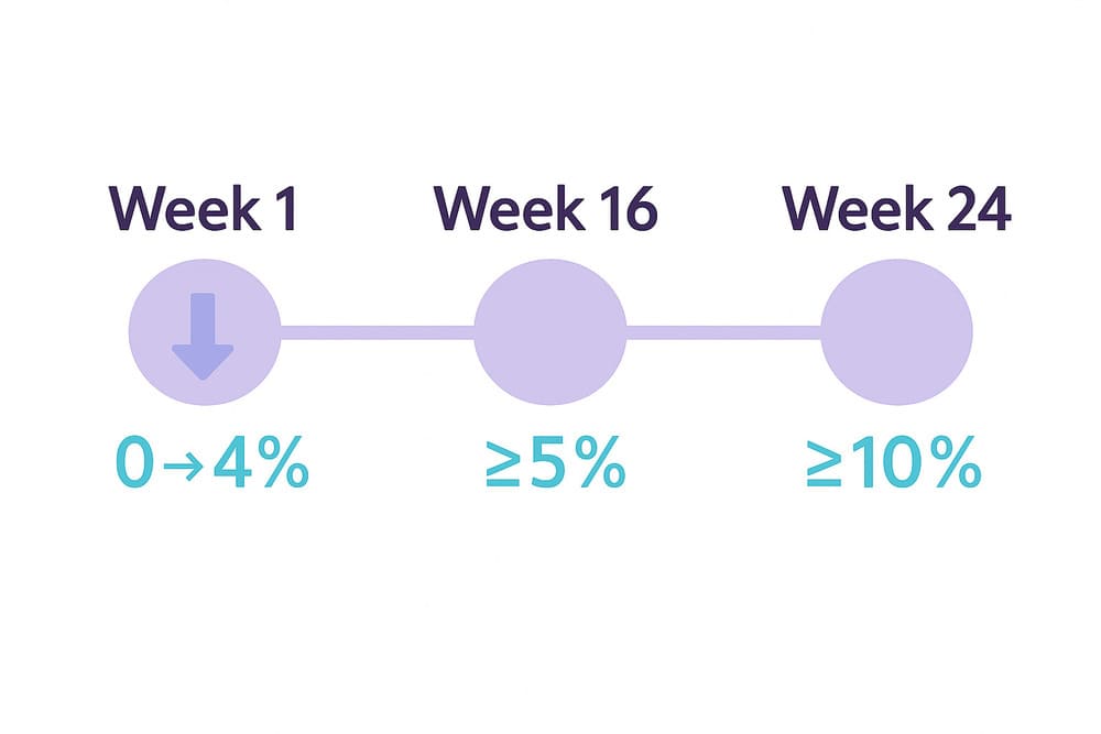 Infographic resultaat Saxenda gewichtsverlies in weken