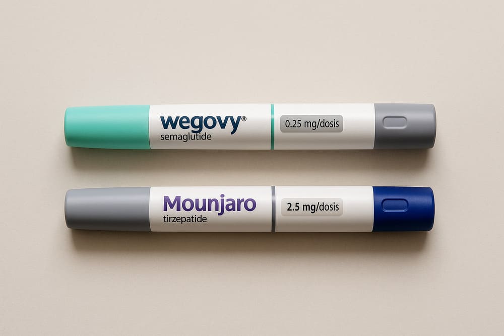 Vergelijking semaglutide en tirzepatide pennen