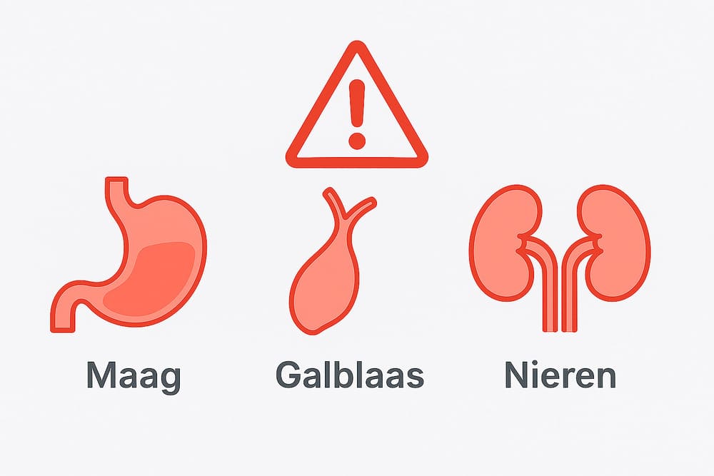 mogelijke bijwerkingen tirzepatide maag galblaas nieren