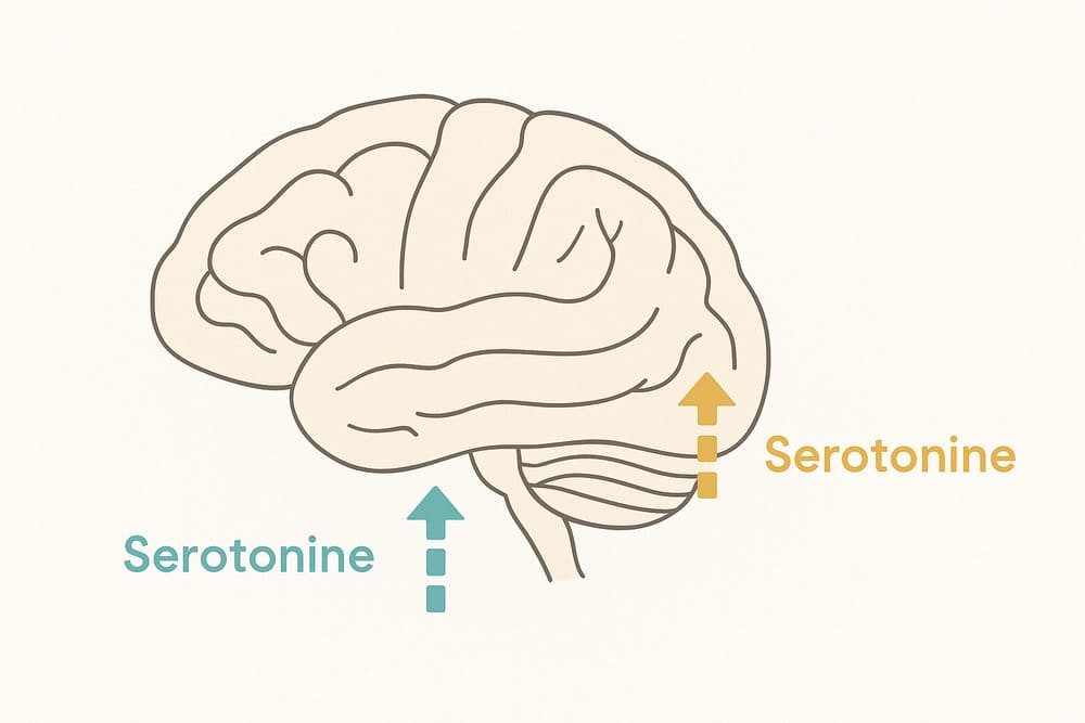 werking mirtazapine hersenen serotonine noradrenaline